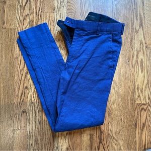 ASOS Wedding Design Super Skinny Suit Pant Navy Cotton Linen 28x30